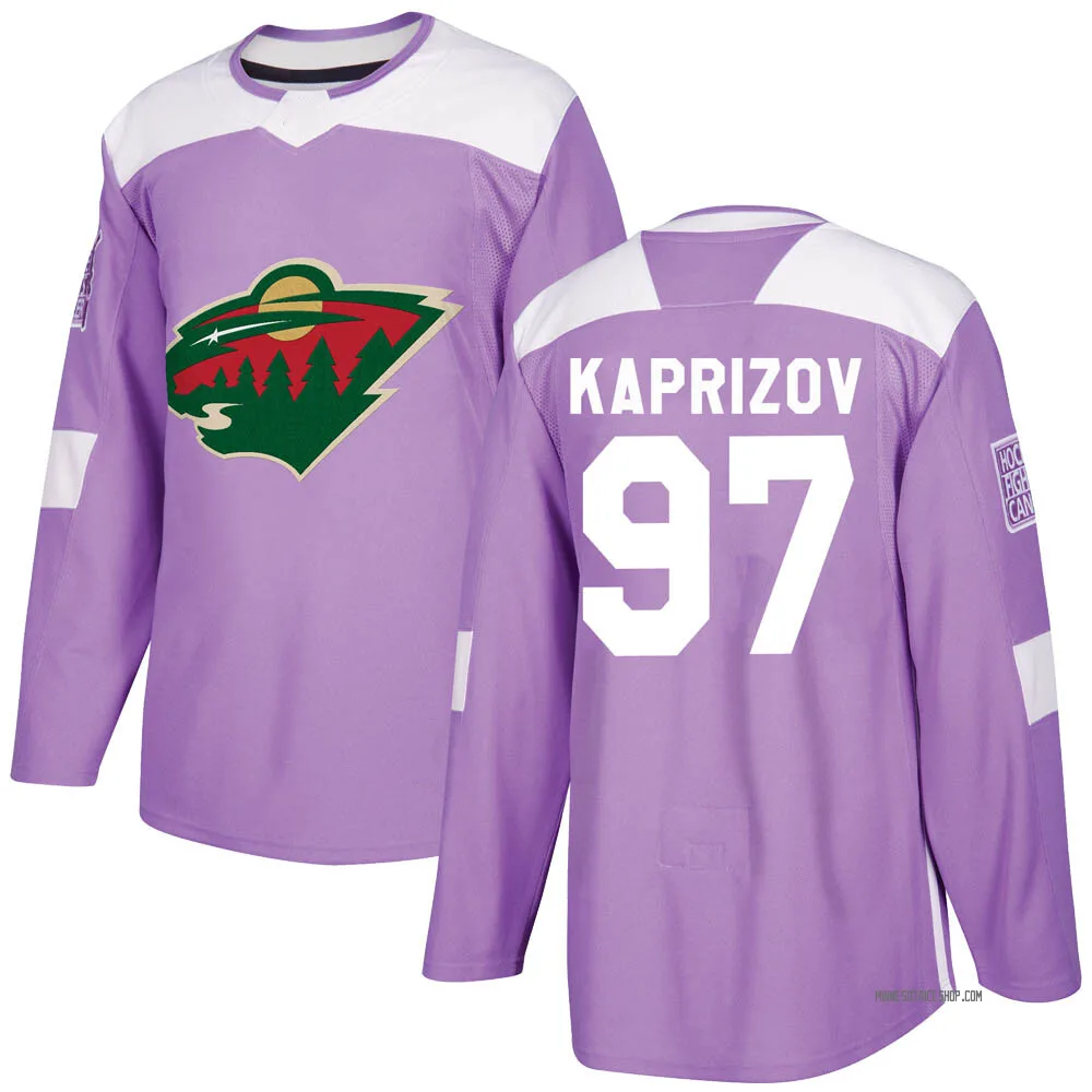 Women's Adidas Minnesota Wild Kirill Kaprizov Purple Fights Cancer